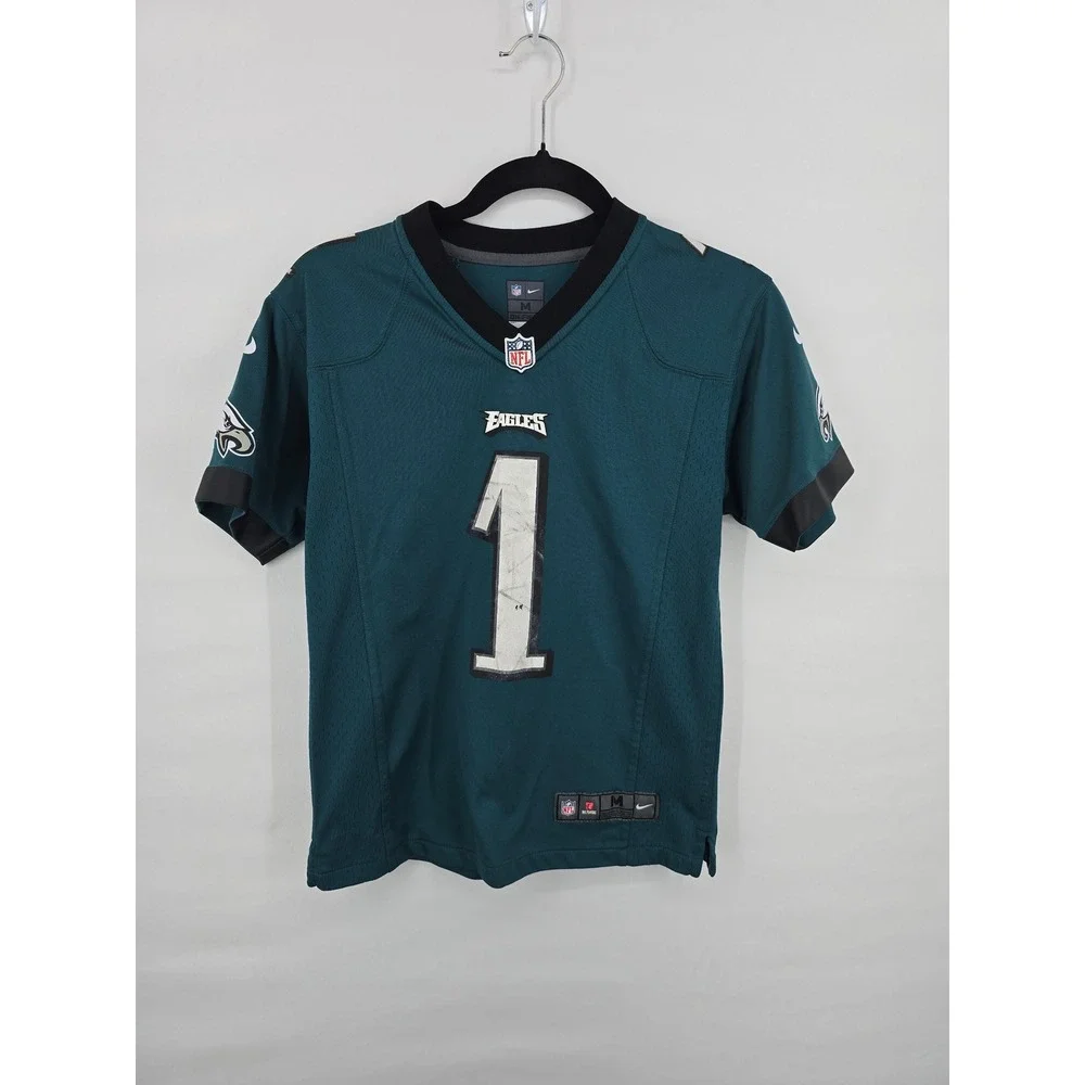 Nike Philadelphia‎ Eagles Jalen Hurts 1 Jersey Kids Medium 10/12 Midnight Green